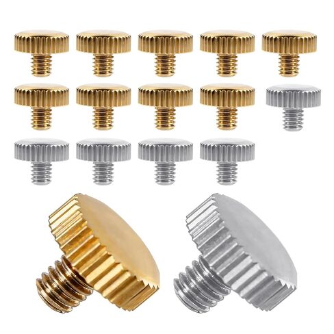 16 Pcs A0141220 A0141229 Lyre Holder Screws Set – 10 Brass + 6 Nickel‑Plated – Compatible with Saxophone Trumpet Cornet Alto Tuba – Replacement for Finger Ring Holder Screws in Kuwait
