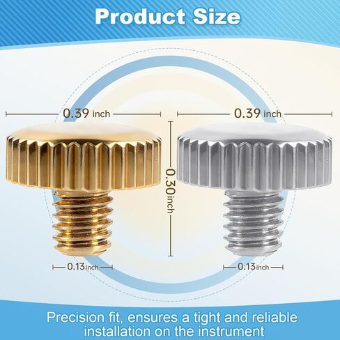 16 Pcs A0141220 A0141229 Lyre Holder Screws Set – 10 Brass + 6 Nickel‑Plated – Compatible with Saxophone Trumpet Cornet Alto Tuba – Replacement for Finger Ring Holder Screws in Kuwait