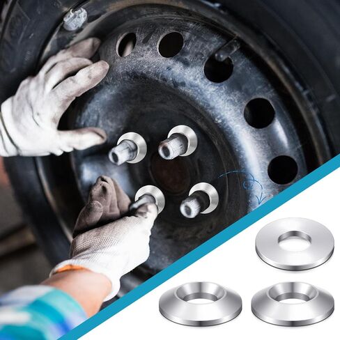 20 Pcs Aluminum Wheel Washer Replacement, 60 Degree Aluminum Wheel Washer for Car Enthusiasts, Repair Technicians, Flat Surface to 60 Degree Lug Taper in Saudi Arabia
