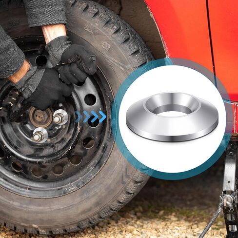 20 Pcs Aluminum Wheel Washer Replacement, 60 Degree Aluminum Wheel Washer for Car Enthusiasts, Repair Technicians, Flat Surface to 60 Degree Lug Taper in Saudi Arabia