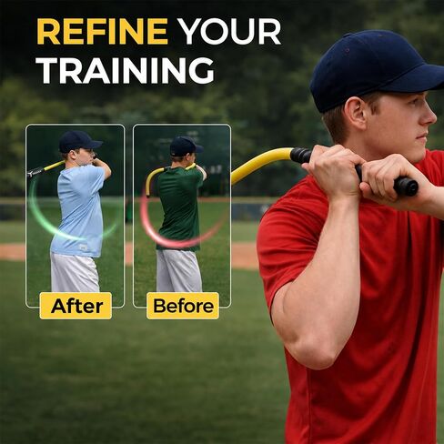 Baseball Batting Trainer System – Improve Swing Speed, Timing & Accuracy – All Skill Levels Rope Swing Trainer Kit with Practice Balls, Foam Bat & Carry Bag for Youth & Adults in Kuwait