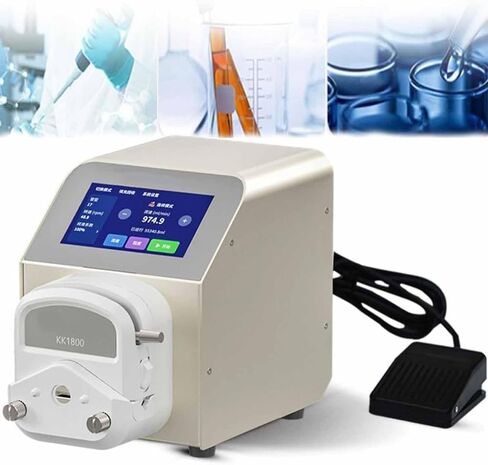 Intelligent Peristaltic Pump Closed Loop Stepper Motor Adjustable High Flow Liquid Dosing Pump,1500ml/Min,4.3in LCD Display,for Laboratory Aquarium,for Viscous Liquid Transport in Kuwait