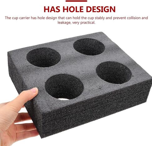 DOITOOL 2PCS Foam Drink Holders Multiple Holes Cup Holder Tray Foam Cup Holder Take Out Cup Carriers 8 Beverage Carrier Trays Takeout Trays in Kuwait