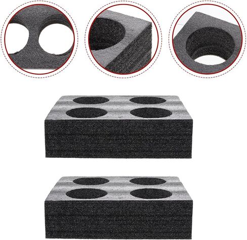 DOITOOL 2PCS Foam Drink Holders Multiple Holes Cup Holder Tray Foam Cup Holder Take Out Cup Carriers 8 Beverage Carrier Trays Takeout Trays in Kuwait