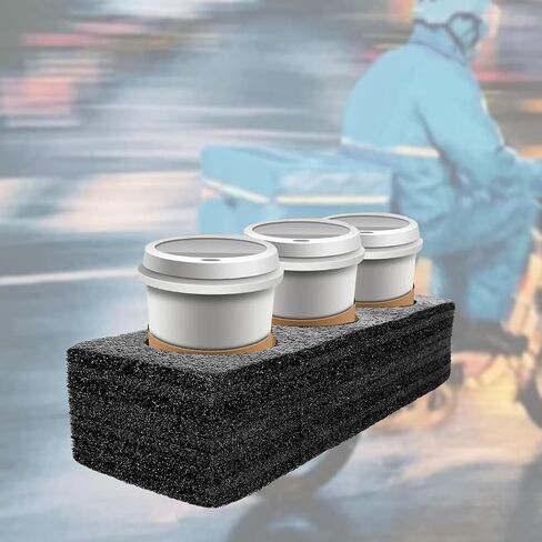 Hole Cup Holder,Coffee Beverage Delivery Tool,Reusable Portable Foam Takeout Cup Tray,Multi Holes for Camping Refrigerator, Three Holes in Kuwait