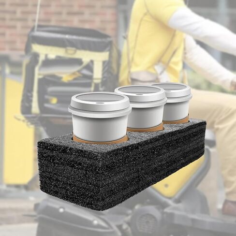 Hole Cup Holder,Coffee Beverage Delivery Tool,Reusable Portable Foam Takeout Cup Tray,Multi Holes for Camping Refrigerator, Three Holes in Kuwait