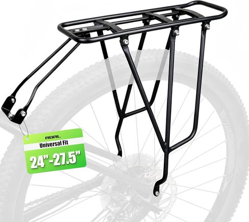 RBRL Rear Bike Cargo Rack, 165 lb Heavy Duty Aluminum Bicycle Rear Rack, Fits24 26" 27.5" / 700C / 29" MTB, City & Touring Bikes, Durable Rust-Resistant Rear Pannier Rack for Commuting & Travel in Saudi Arabia