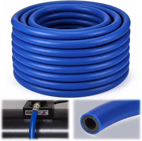 خرطوم هواء وماء PVC مقاس 1/2 بوصة، خرطوم أزرق ID 300 Psi لضواغط الهواء، والأدوات الهوائية، وسقاية الحدائق، والاستخدام الصناعي والمنزلي (100 قدم) in Kuwait