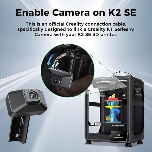 كاميرا Creality الرسمية K2 SE، شاشة K1 AI 1080P HD وكابل توصيل، توصيل كاميرا K1 وطابعة K2 SE ثلاثية الأبعاد لطباعة الشاشة in Kuwait