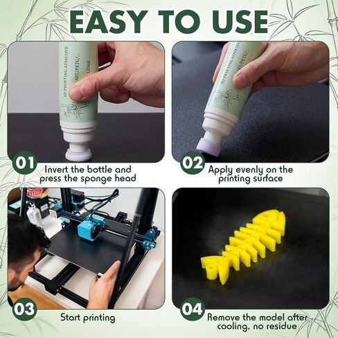 Maitys 120 ml 3D Printer Adhesive Glue Compatible with Bamboo 3D Printer Strong Grip Reduces Warping, 3D Printing Accessories for Abs/Petg/TPU/Pc/Pa Filament on Glass, Pei in Saudi Arabia