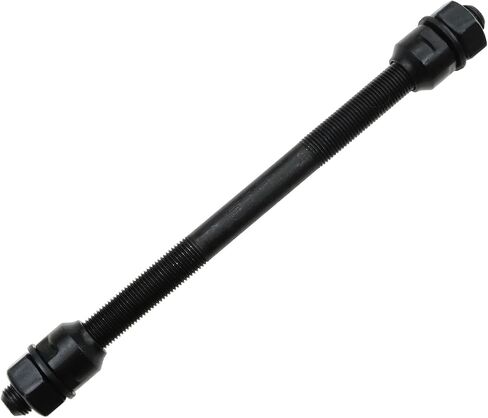 1PCS Bike Axle 175mm Bicycle Multiple Speed Rear Hub Axle 3/8 Inch Black Bike Axle Replacement 26 TPI Hub Shaft Conical Lock Nut Washer Kit Bicycle Parts Accessories in Kuwait