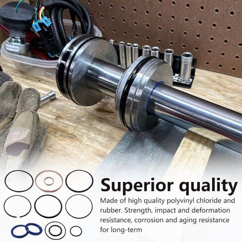 Hydraulic Log Splitter Cylinder Rebuild Seal Kit for 4.0"Bore x 1.75" Rod Cylinder, for Dirty Hands Tools for Huskee Log Splitter Parts Hydraulic Cylinder Rebuild Kit (Pack of 11) in Kuwait
