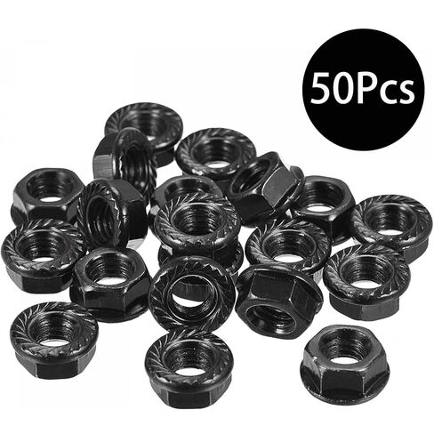 M8 x 1.25mm Hex Nuts, Carbon Steel 18-8, Black Oxide, Full Thread, Hex Drive, Bright Finish, Carbon Steel Black Oxide Finished, Replacement Nut for DIY Home Mechanism 50 Pack in Kuwait