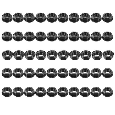 M8 x 1.25mm Hex Nuts, Carbon Steel 18-8, Black Oxide, Full Thread, Hex Drive, Bright Finish, Carbon Steel Black Oxide Finished, Replacement Nut for DIY Home Mechanism 50 Pack in Kuwait