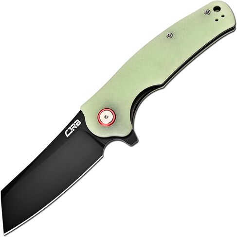 سكين جيب CJRB Crag قابل للطي، 3.43 بوصة AR-RPM9 شفرة فولاذية بمقبض من ألياف الكربون سكين EDC مع مشبك جيب للرجال والنساء والتخييم والمشي لمسافات طويلة، أسود (J1904) in Kuwait