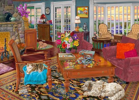 500 Piece Puzzles for Adults - Difficult Jigsaw Puzzles for Adults Challenging - Coastal Cats and Seagulls in Saudi Arabia