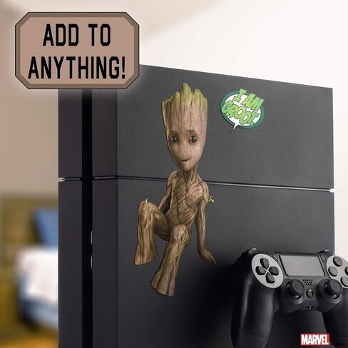ملصق حائط صغير من Groot Marvel Augmented Reality قابل للإزالة من الفينيل قابل للتقشير واللصق 7 ملصقات in Kuwait