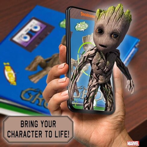 ملصق حائط صغير من Groot Marvel Augmented Reality قابل للإزالة من الفينيل قابل للتقشير واللصق 7 ملصقات in Kuwait