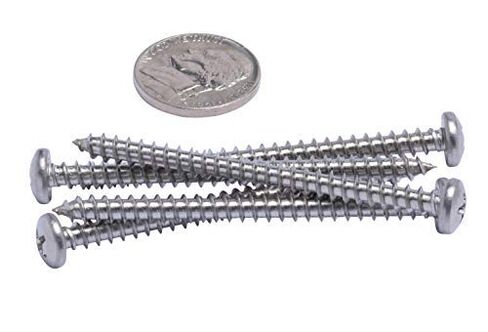 Bolt Dropper #10 X 2-1/2" Pan Head Phillips Wood Screw, (25pc), 18-8 (304) Stainless Steel Screws in Kuwait