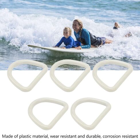 5 Pack D Loop Tie Off Anchors, Heavy Duty Steel Tie Off Hooks, Heavy Duty D Loops with Screws, Plastic Buckles, Portable Heavy Duty Tie Off Hooks, Suitable for Surfing in Kuwait