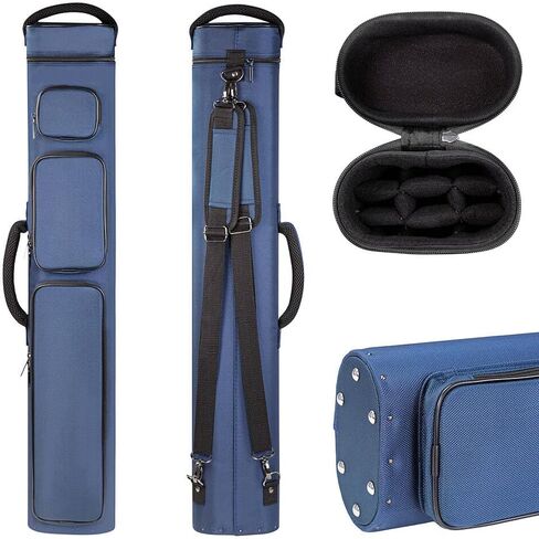 12-Hole Premium Nylon Pool Cue Case – Holds 8 Shafts & 4 Butts,Durable Double Shoulder Strap Design with 3 External Pockets 8X4/3X6 Options in Kuwait