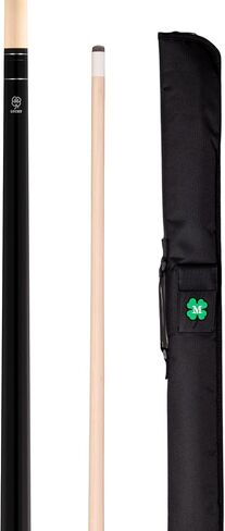 McDermott Lucky L1 Pool Billiard Cue, No Wrap, 13 mm Cue Tip, 3/8"-10 Joint, with Soft Case w/Embroidered Clover Logo in Kuwait