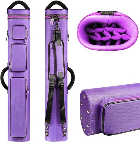 12-Hole Premium Nylon Pool Cue Case – Holds 8 Shafts & 4 Butts,Durable Double Shoulder Strap Design with 3 External Pockets 8X4/3X6 Options in Kuwait