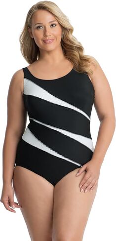 Miraclesuit Women's Plus Size Swimwear Helix Underwire Tummy Control One Piece Swimsuit in Kuwait