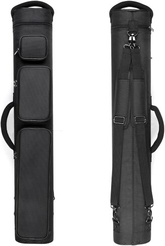 12-Hole Premium Nylon Pool Cue Case – Holds 8 Shafts & 4 Butts,Durable Double Shoulder Strap Design with 3 External Pockets 8X4/3X6 Options in Kuwait