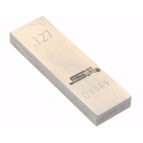 SPI Steel Gage Block, Rectangle, 0.127 Inch, Grade AS-1, NIST Certified in Kuwait