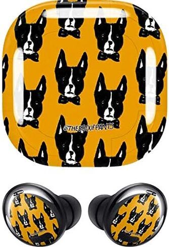 غلاف صوتي من Skinit متوافق مع Samsung Galaxy Buds Pro - تصميم Bouffants and Broken Hearts Boston Terrier in Kuwait