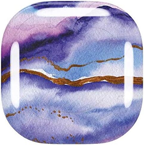 Skinit Decal Audio Skin Compatible with Samsung Galaxy Buds Pro Originally Designed Blue Violet Watercolor Geode Design in Kuwait