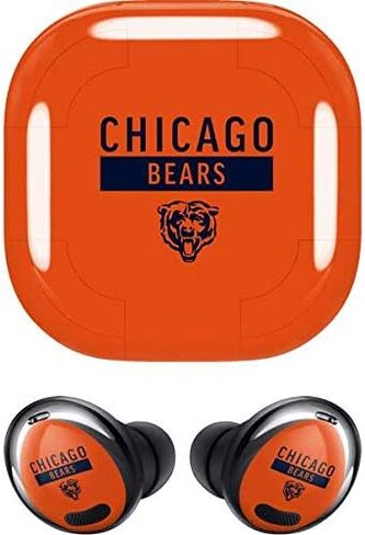 Skinit Decal Audio Skin Compatible with Samsung Galaxy Buds Pro - Officially Licensed NFL Chicago Bears Orange Performance Series Design in Kuwait