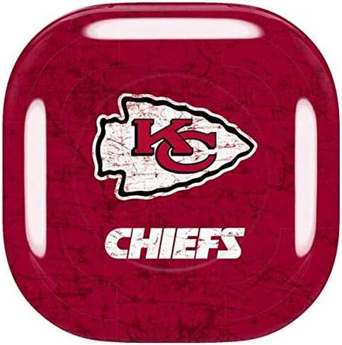 ملصق صوتي من Skinit متوافق مع Samsung Galaxy Buds Pro - تصميم مرخص رسميًا من الدوري الوطني لكرة القدم الأمريكية NFL Kansas City Chiefs in Kuwait