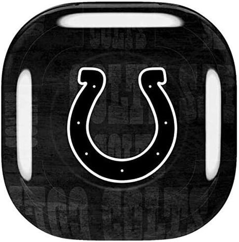 Skinit Decal Audio Skin Compatible with Samsung Galaxy Buds Pro - Officially Licensed NFL Indianapolis Colts Black & White Design in Kuwait