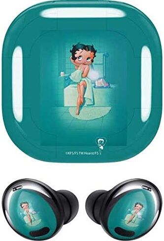 Skinit Decal Audio Skin Compatible with Samsung Galaxy Buds Pro - Officially Licensed Betty Boop Betty Boop Bathing Design in Kuwait