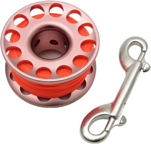 Aluminum Alloy Diving Spool Finger Reel with Double Ended Hook for Cave Diving 15m 30m in Kuwait