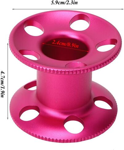 Aluminum Alloy Diving Finger Spool Reel, Empty Spool for Freediving Snorkeling Scuba Diving, with Large Diameter Center Hole for Bare Hand and Gloves Use in Kuwait
