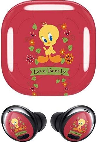 Skinit Decal Audio Skin Compatible with Samsung Galaxy Buds Pro - Officially Licensed Warner Bros Tweety Embroidered Design in Kuwait