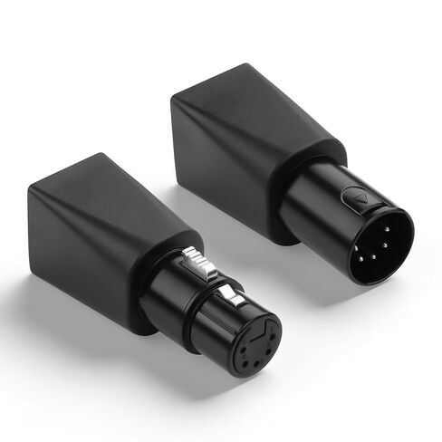 CERRXIAN 5-Pin XLR إلى RJ45 محول، DMX512 5-Pin XLR ذكر إلى إيثرنت Cat5 موصل شبكة التوصيل لوحدة التحكم في الإضاءة، يمكن استخدام أي كابل إيثرنت CAT-5 ككابل DMX512، وحدة تحكم DMX إلخ in Kuwait