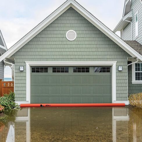 Quick Dam Log Dam Flood Barrier – Reusable Water-Filled Flood Control Tube, Heavy Duty PVC Water Dam for Driveways, Garage Doors & Storm Protection – Leak-Proof, Easy Deploy 3in x 10ft in Kuwait