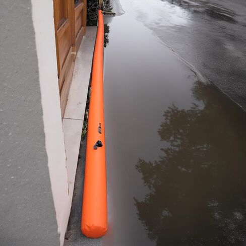 Quick Dam Log Dam Flood Barrier – Reusable Water-Filled Flood Control Tube, Heavy Duty PVC Water Dam for Driveways, Garage Doors & Storm Protection – Leak-Proof, Easy Deploy 3in x 10ft in Kuwait