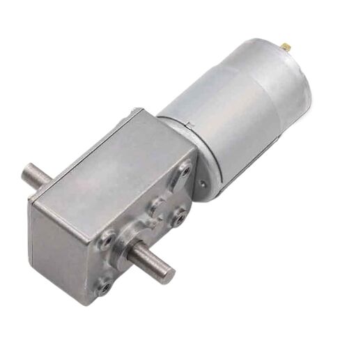 High Tq Worm Geared Motor Dual Shaft 555 Engine Reduction Right Angle Corner Gear Gearbox Reducer cw/CCW A5840-555(Motor and Bracket,16R-12V) in Saudi Arabia