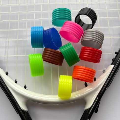12 Colors Silicone Tennis Racket Handle Grip Ring in Kuwait