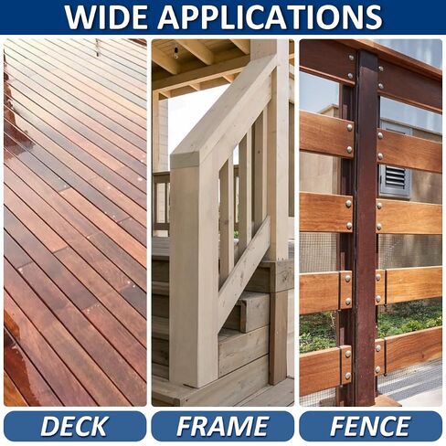4 Inch Epoxy Coated Exterior Wood and Fence Screws #9 x 4, Torx/Star Drive,Coarse Thread, Outdoor Rust Resistant Decking Screw, Bronze, 60 Pieces in Kuwait