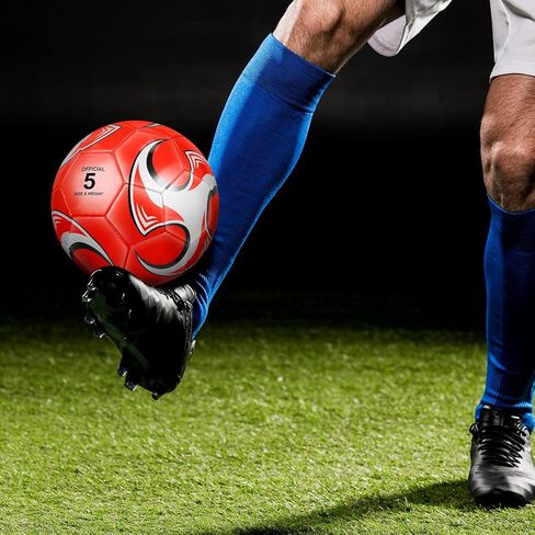 Wettarn 24 Pcs Size 5 Soccer Ball Bulk with Pump Deflated Machine Stitched Sport Soccer Balls for Outdoor Indoor Youth Team Training School PE Practice, Gift for Beginner Adults(Size 5,Vivid Colors) in Kuwait