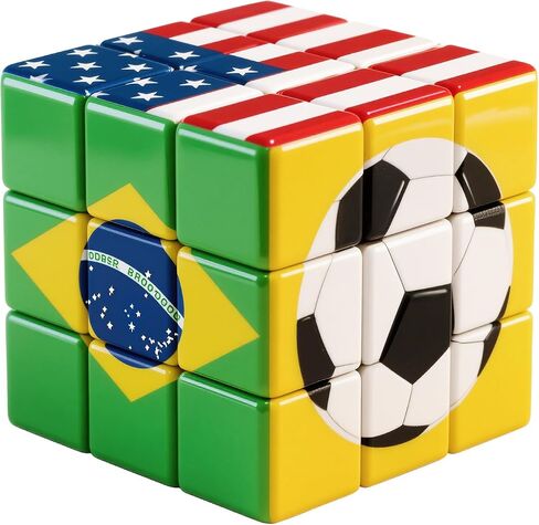 مكعب ألغاز كأس العالم لكرة القدم 2026، لعبة تململ لتحفيز العقل لكرة القدم 3 × 3 مع أنماط مطبوعة زاهية، هدايا تذكارية وهدايا لكرة القدم العالمية لعشاق الرياضة ديكور مكتب المكتب in Kuwait