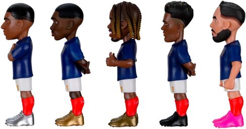 Minix France National Team Soccer Figurines 5-Pack | Mbappe Dembele Barcola Doue Cherki | 7cm Collectible Figures in Kuwait