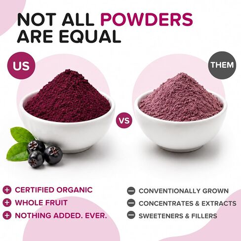 b Organic Aronia Berry Powder - Black Chokeberry Superfood High in Anthocyanins & Polyphenols - Supports Immune System - Chokeberries Organic Superfood - Aronia Berries - Vegan, Gluten-Free - 1lb in Saudi Arabia