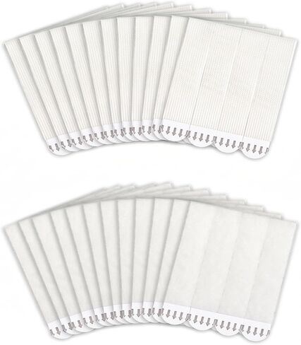 MOVELYST 64-Pairs(128 Strips) Medium Picture Hanging Strips, Hook and Loop Tape, Picture Hanger Damage Free, Waterproof Adhesive Strips for Frame Hanging and Christmas Decorations, Heavy Duty in Kuwait